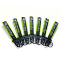 Custom Bulk Woven Polyester Short Strap Lanyard Keychain Carabiner with Logo Promotional Bulk Custom Keychains & Carabiners