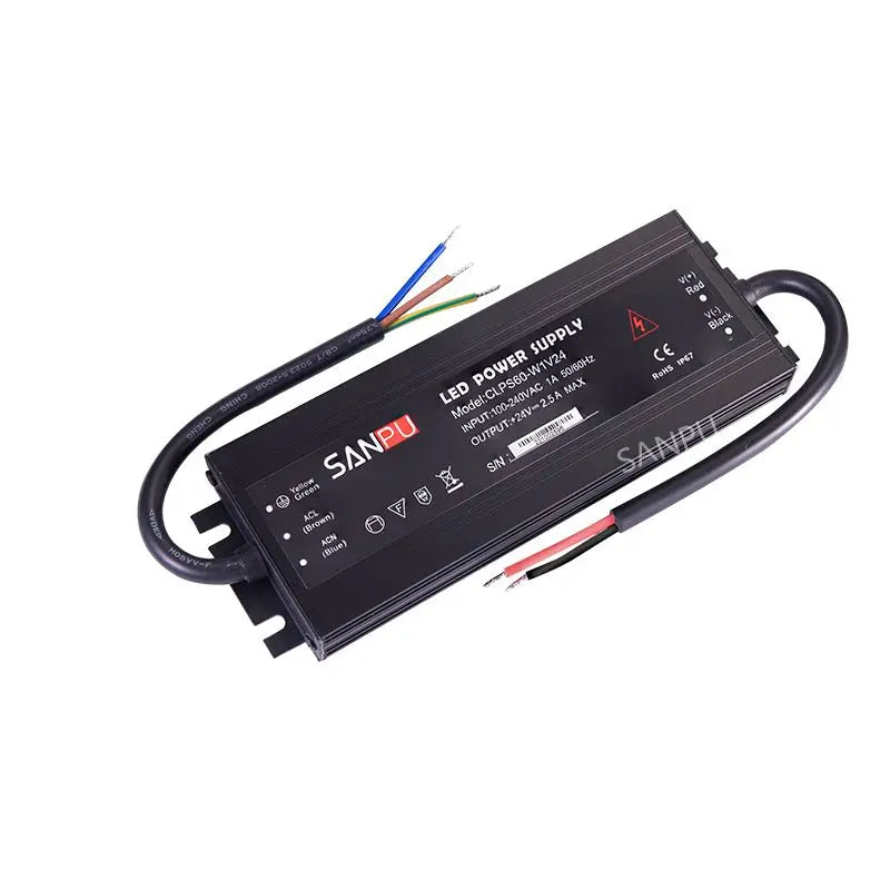 60W 12V Waterproof AC DC Outdoor LED Strip Lights Power Supply IP67 Rainproof Switching 24V Thin 12V Switching Supply