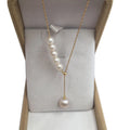 Fashion 925 Silver Adjustable Necklace Real Nature Freshwater Pearl Pendant Necklace pearl Size 6-7 mm and 9  mm