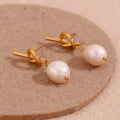 Fresh Water Pearl Stud Earrings for Women Twisted Drop Earring Boucles D'oreilles Accesorios Mujer
