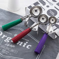 304 Stainless Steel Portion Scoop Cookie Ice Cream Scoop Disher Food Scoop With Plastic Handle