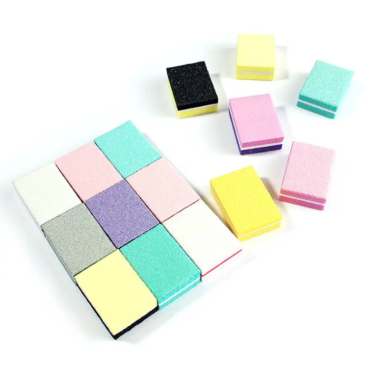 Professional Emery Double-Sided Mini Nail File Grit 180 240 Sponge Buffer for Manicure Care