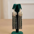 Ilona Wholesale Bulk Evening Party Tassel Earrings Silver Plated Copper Pearl Statement Studs Wedding Holiday Jewelry for Resale