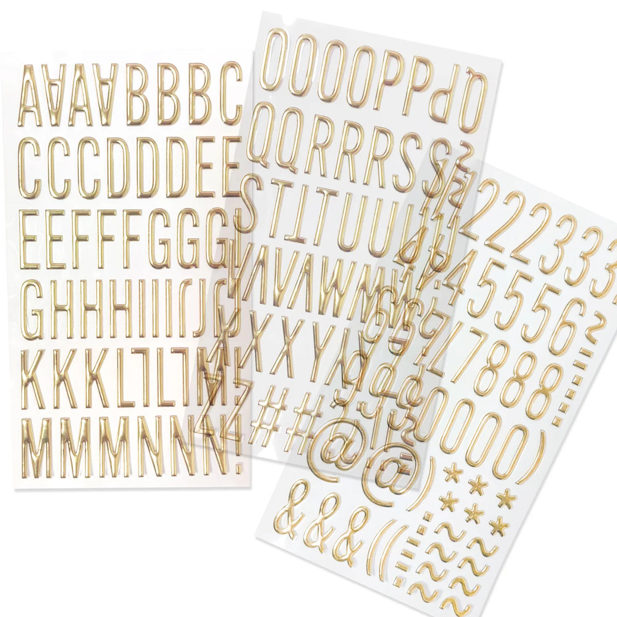 High Quality 3D Decorative Gold Letter Bubble Sticker Hot Stamping Self Adhesive Metal Alphabet Puffy Stickers for Kids