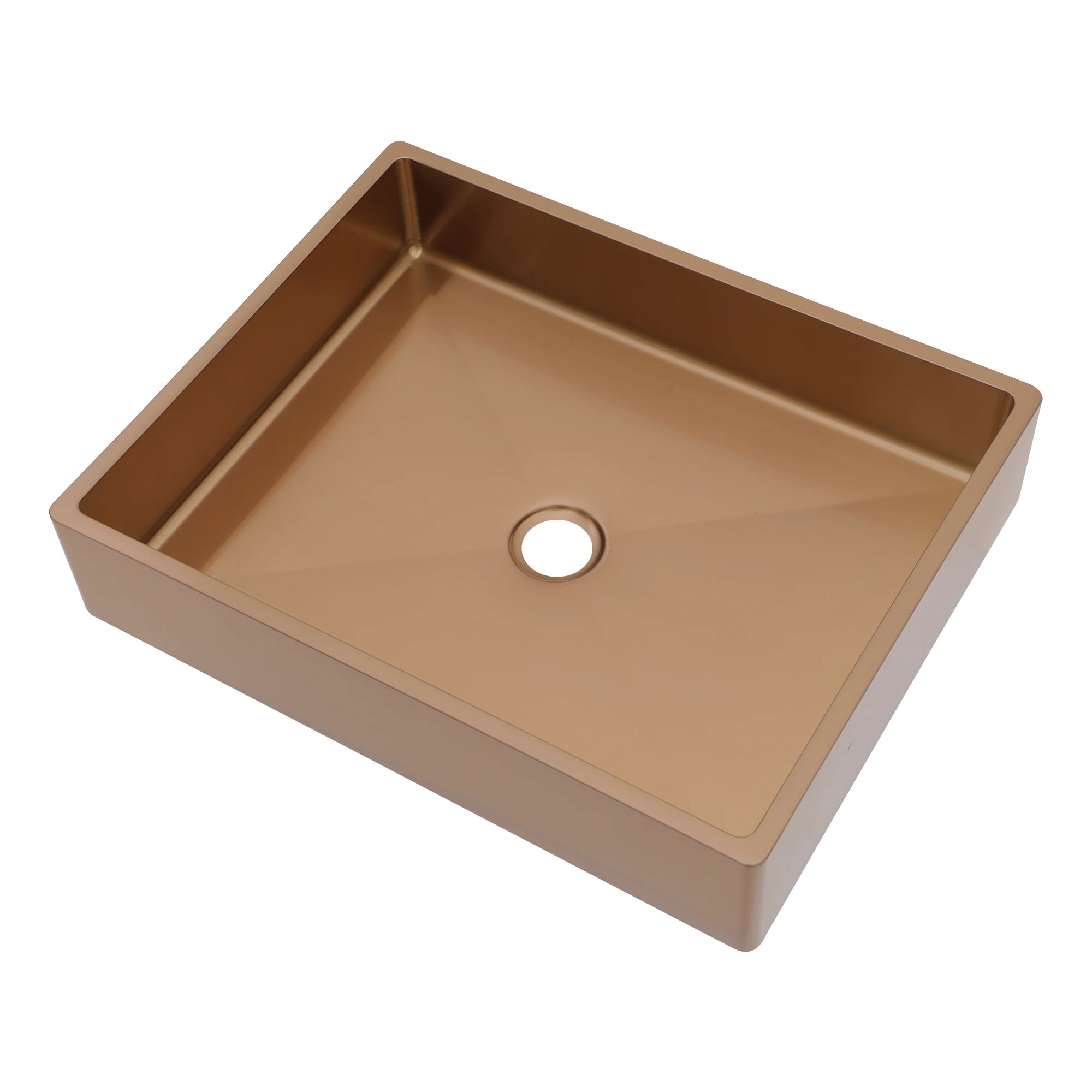 CUPC 19"X15" Rose Gold Stainless Steel Bathroom Basin  Sink with Sleek Pop-Up Drain Free Shipping From US Warehouse