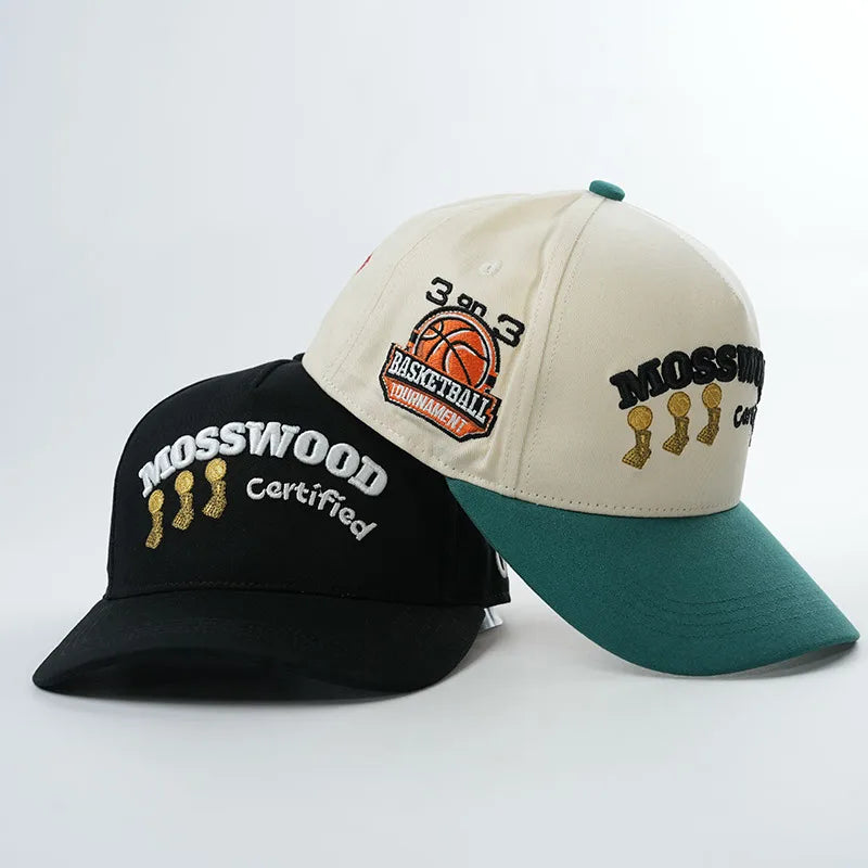Adjustable Baseball Cap Plain Two Tone Baseball Cap 5 Panel Sport Hat 3D Embroidery Letter Baseball Cap