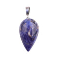 Fashion Natural Sodalite Agate Stone Droplet Shaped Crystal Pendant Healing Stone Bead Handicraft Used for Necklace Making