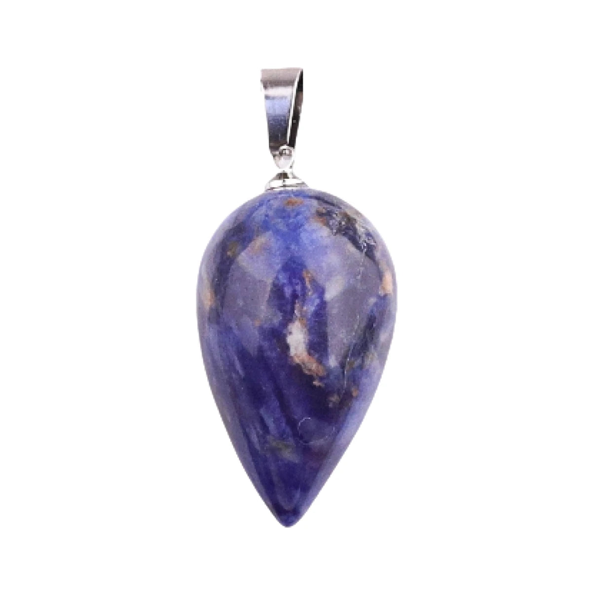 Fashion Natural Sodalite Agate Stone Droplet Shaped Crystal Pendant Healing Stone Bead Handicraft Used for Necklace Making