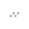 925 Sterling Silver Stud Earrings with Flash Drill Ball Zircon Stone for Engagement Wedding Anniversary or Gift