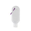 Mini Matte Oval PETG Empty Shower Gel Bottles Portable 60ml Hand Wash Plastic Sanitizer Pump Screw Cap Keychain Travel Holder
