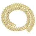 16-24 Inches Cuban Link Chain Hip Hop Jewelry Brass Iced Out Diamond Zircon Necklace for Men