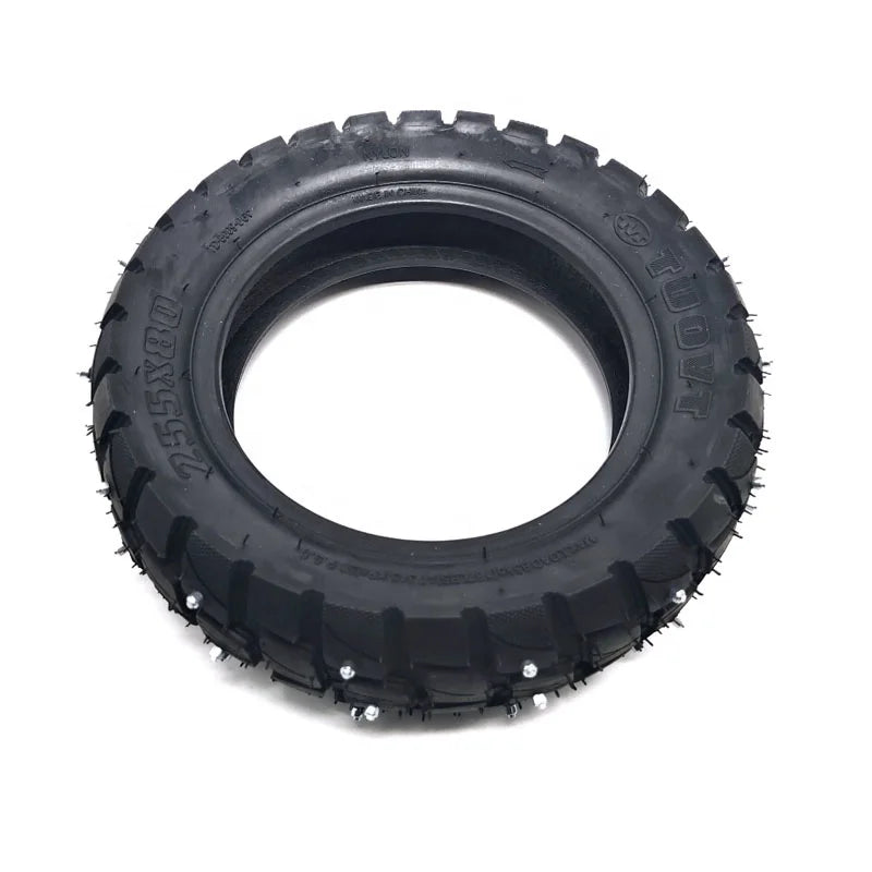 10 Inch Winter Tire TUOVT 255X80 Off-road Studded Snow Tires for Zero 10x Kugoo M4 Electric Scooter Accessories 10x3.0 80/65-6