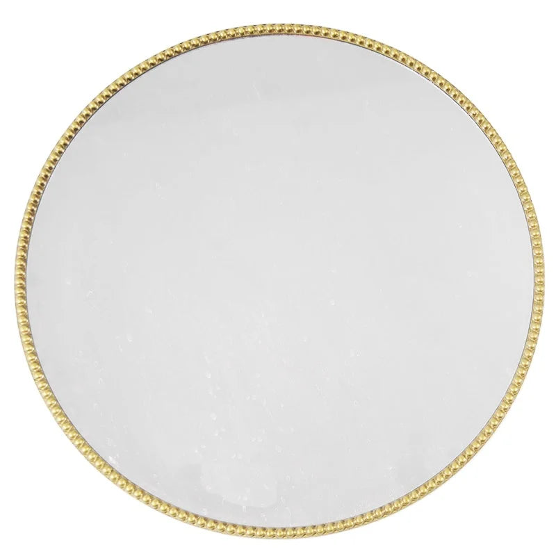 50cm NEW Elegant Art Geometric Wall Mirrors Large Modern Luxury Gold Metal Round Hanging Mirror Home Decor Wooden House