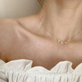 Korea Cute Fashion Pure 925 Sterling Silver Clavicle Chain Zircon 3 Flowers Pendant Necklace for Women Jewelry