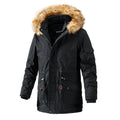 Men's Longline Washed Jacket Winter Fleece Lined Coat Heavyweight Casual Outerwear Plus Size Menswear Wholesale