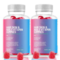 Wholesale OEM ODM Vegan Organic Multivitamin A B C D E Vitamin Gummies With Biotin For Hair Growth Health Hair Skin Nail Support