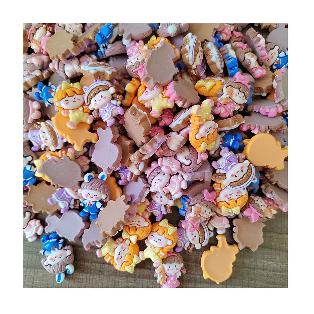 Cute Mixed Mini Girl Series Flat Back Resin Cabochons Scrapbooking DIY Jewelry Craft Decoration Accessories