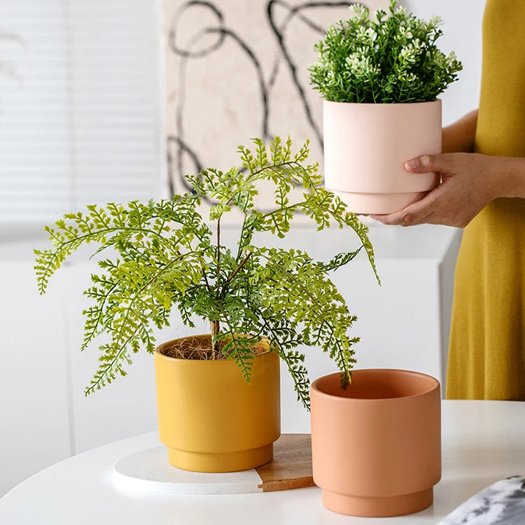 Wholesale Spring Color Creative Succulent Cactus Pot Ceramic Planter Home Decor Flower Pots