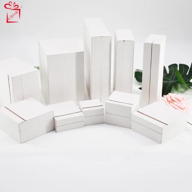 Ebur Custom Luxury Logo Gift Packaging Paper White Black Watch Jewelry Box with Soft Pillow Insert