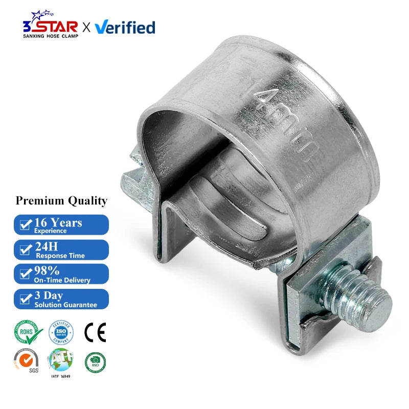 High Pressure Fuel Line Hose Clamps Low Price High Temp Motorcycle Pipe Clamps