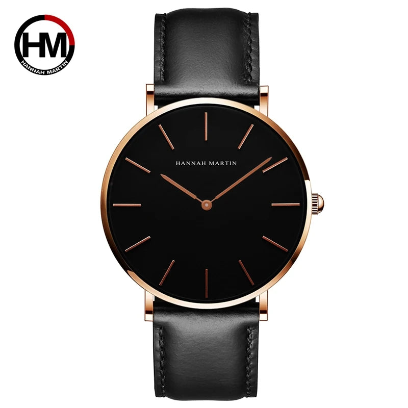 Hannah CH02 Mens Watches Top Brand Quartz Boys Fashion Business Life Waterproof Wrist Watch