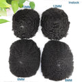 Full Poly Skin PU Afro Wave Human Hair Men Replacement System Fashion Afro Kinky Curl Men Hair Units Toupee for Black Men