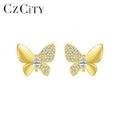 CZCITY Earing Gold Plated Girl Popular Fancy Woman Trending Cute 2025 Butterfly Earring Stud