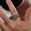 Customized Church of Satan Band Pentagram Star Celtics Knot Satanic Stainless Steel Rings Size 7-13