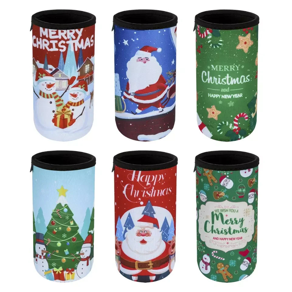 Sublimation Slim Can Neoprene Bottle Insulator Sleeve Collapsible Drink Slim Can Cover