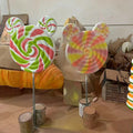 Candy Land Animal Sculpture for Christmas Outdoor Resin Artistic Hand-painted Customized Color