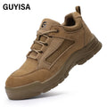 GUYISA New Brown up - to - Standard Plastic Toe Cap 10KV Insulated Anti - Smashing and Anti - Piercing Safety Shoes