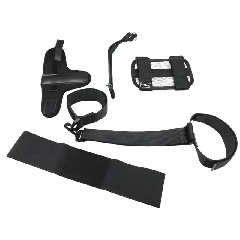 5 Pieces Golf Freshman Practice Swing Trainer Assist Accessories Set Arm Wrist Leg Posture Corrector Band Holder