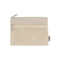 Travel Natural Canvas Zippered Pouch Cosmetic Bag Cotton Mesh Pouch with Custom logo Makeup Gift Bag Double Zipper Bags