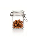 Small 1.6oz Airtight Glass Jars 50ml Recycled Round Storage Bottles with Clip Lids Easy Open End MOQ 100pcs