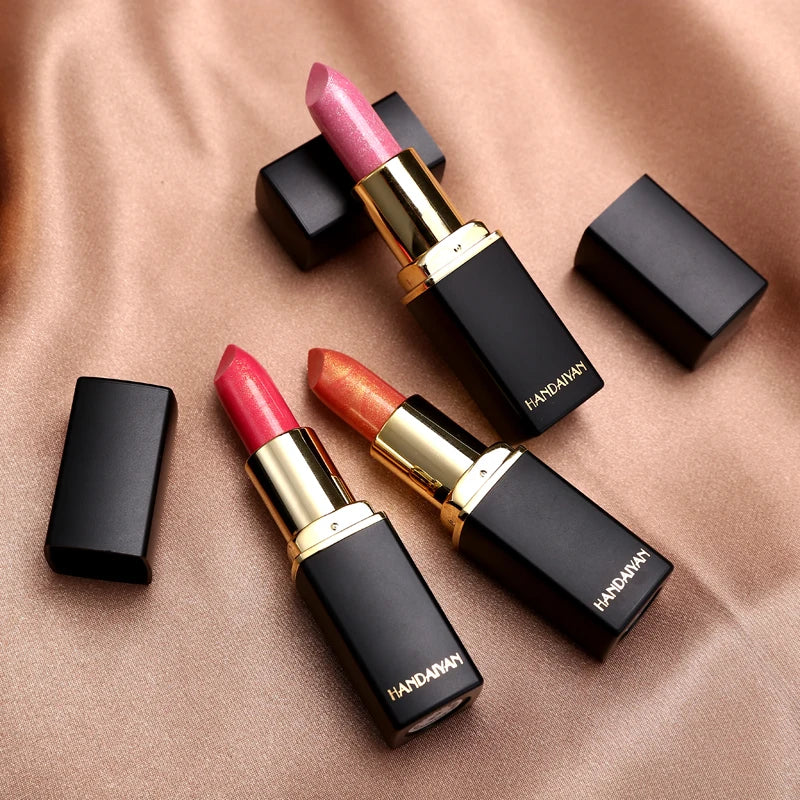 HANDAIYAN Mermaid Glitter Lipstick Thermochromic Color Changing Vegan Makeup Custom Private Label OEM Cosmetic