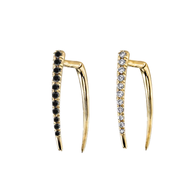LOZRUNVE Silver 925 Pave CZ Ivory Infinite Lucky Delicate Earring Custom Jewelry