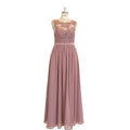 TEENYEE Elegant Women'S Leg Slit Lace Dusty Pink Vestidos De Fiesta Bridesmaid White Dresses for Bridesmaid