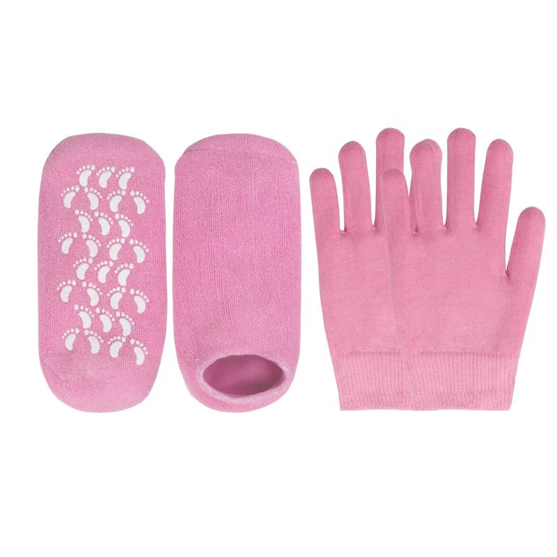 Wholesale Foot Care Moisture Socks Spa Gel Silicone Socks and Gloves for Women Moisturizing