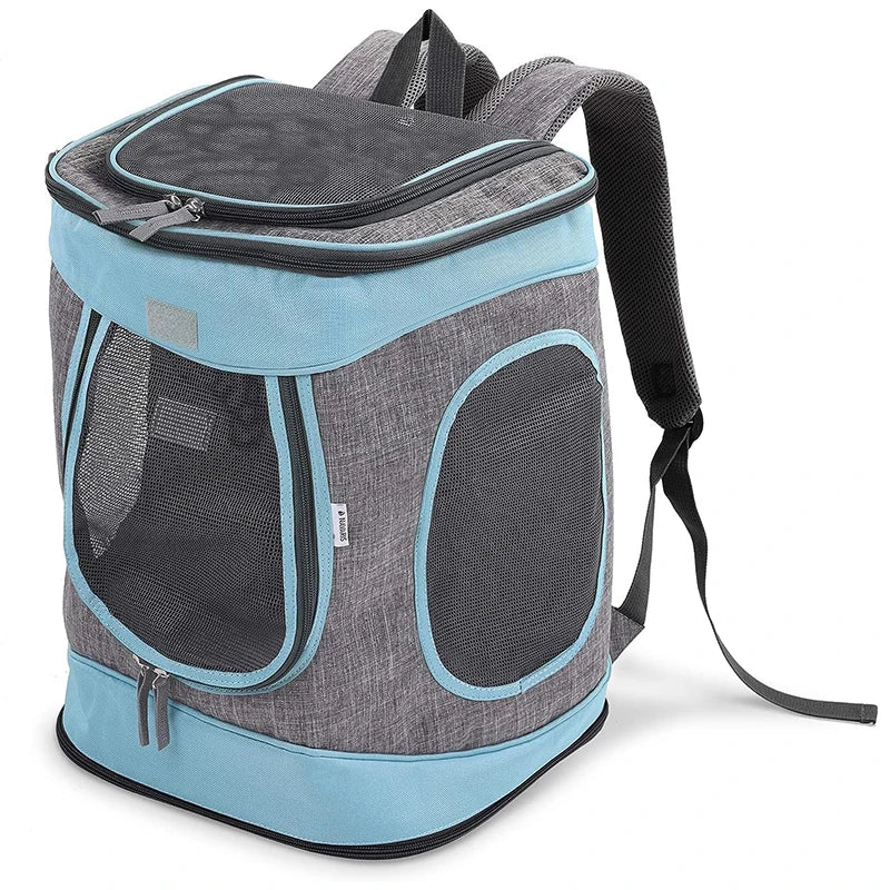 Breathable Pet Backpack Large Capacity Outdoor Cat Carriers Bag Summer Mesh Cats Pet Carriers