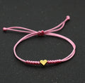 Adjustable Love Metal Alloy Red String Bracelet Handwoven Summer Jewelry Couples Bracelets Trendy Style Handmade Bracelet Gifts