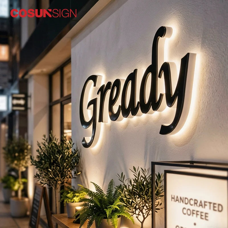 For Custom Backlit LED 3D Channel Letters IP65 Waterproof for Certified for Storefront Signage and Companies