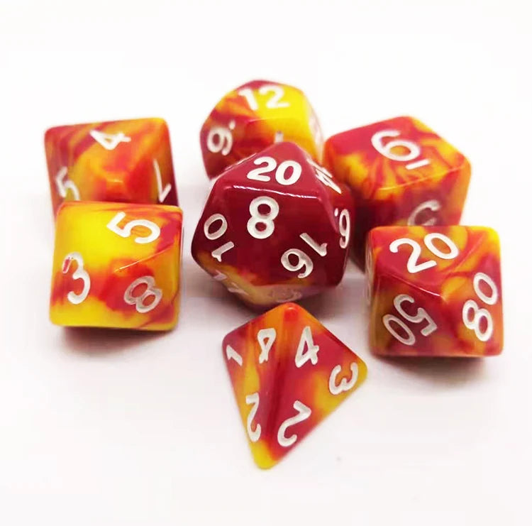 Dungeons & Dragons Tabletop Roleplaying Bulk 16mm Polyhedral Dice Set Red Resin & Acrylic-for DND Games