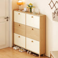 Natural Bamboo Large Capacity Modern Wood Shoe Rack Storage Cabinet With Drawer Shoe Organizer for Home