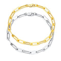 Trending Minimalist Italian Chain Sterling Silver 925 Jewellery Paper Clip Chain Bracelet for Men