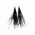 Customize Wholesale Bulk Vintage Handmade Bohemian Boho Long Tassel Real Feather Drop Dangle Hoop Fine Fashion Earring for Women