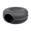 Modern Large Felt Fabric Cat Bed Cave Tunnel House Nest Playful Interactive Donut Cat Bed and Indoor Training Toy for Cats