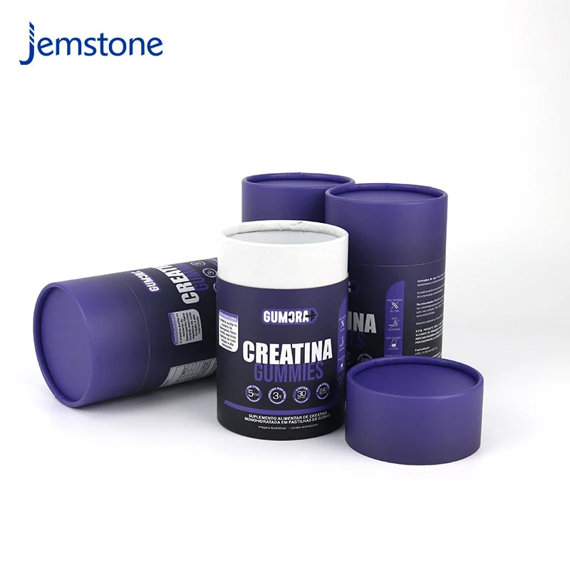 Printed Eco-Friendly Kraft Cosmetic Cardboard Tube Packaging Perfume Bottle Box Cylinder Coffee Tea Candle Paper Tube