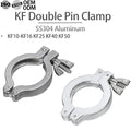 SS304/Aluminum Adjustable KF Swing Double Pin Clamp Wing Nut KF16-KF50 Vacuum Fitting Semiconductor Flanges Clamps QiiMii FCD81