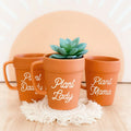 Bonsai Classic Ceramic Pot Mug Minimalist Design Terracotta Flower Plate with Customized Decal Logo From Plant Enthusiast Mom