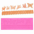 HY Flower Hollow Lace Butterfly Silicone Mold for Cake Border Decorating Tools